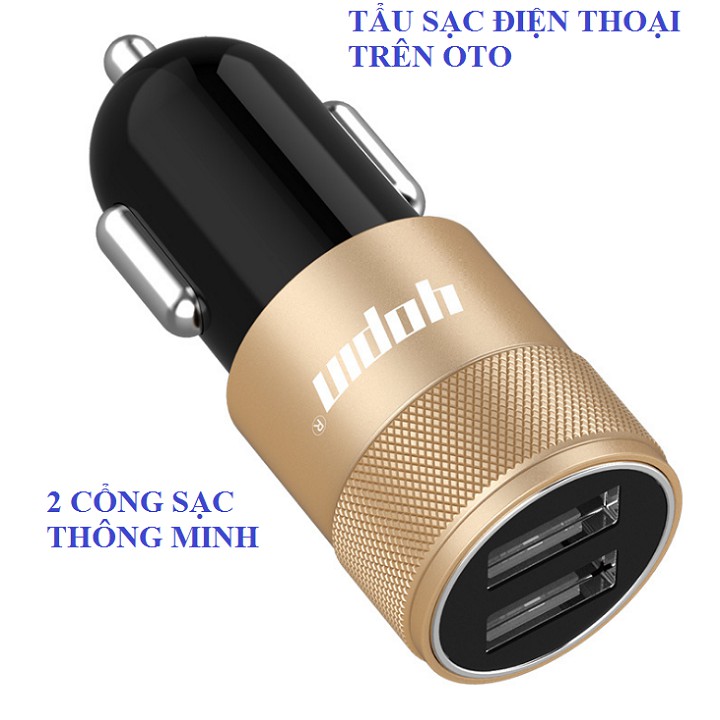 Tẩu sạc nhanh 2 cổng USB - Sạc nhanh chuẩn QC 3.0