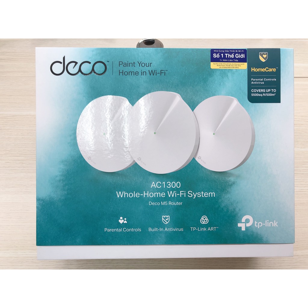 Bộ phát wifi mesh [BH 1 ĐỔI 1 TRONG 2 NĂM] TP-Link Deco M5 (3-Pack) - Hàng Chính Hãng | BigBuy360 - bigbuy360.vn