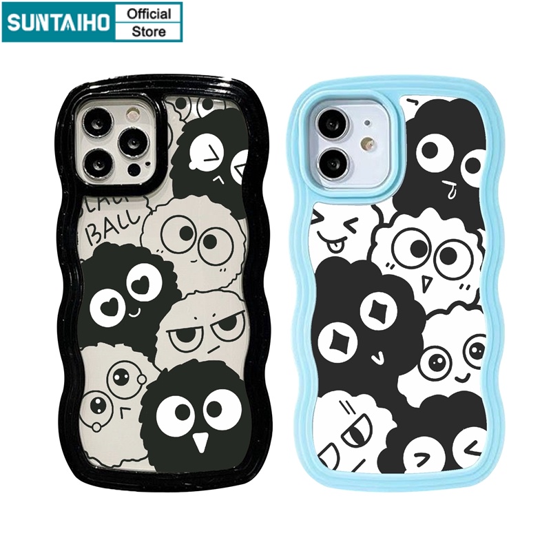 Suntaiho ốp lưng Ốp Điện Thoại TPU Mềm Trong Suốt Hình Bùi Nhùi Đáng Yêu Cho iPhone 11 11 Pro 13 12 Pro Max X XS Max XR 7 8 Plus