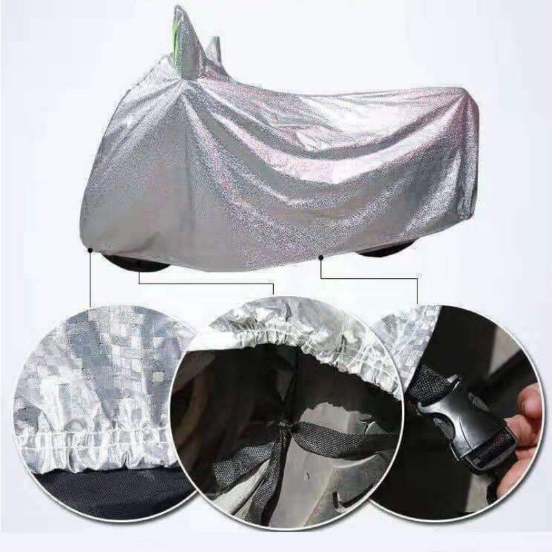 Bạt phủ xe máy có tai chống mưa nắng.