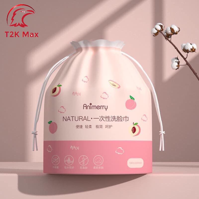 Khăn giấy khô lau mặt dùng 1 lần lau khô, lau ướt - Cuộn khăn lau đa năng Animerry - T2K Max