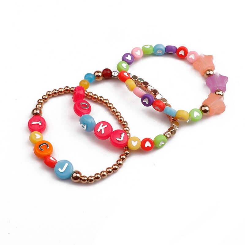 Set 100 hạt xỏ lỗ bằng nhựa hình trái tim nhiều màu sắc dùng làm trang sức diy