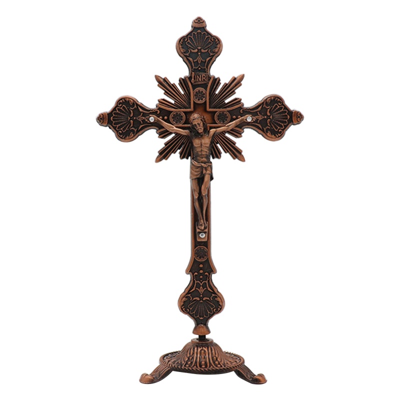 Tượng Chúa Jesus Bằng Kim Loại Phong Cách Vintage