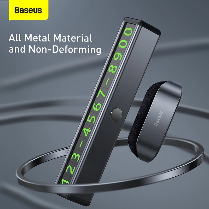 Bảng hiển thị chữ số Baseus kỹ thuật số bằng kim loại cho xe hơi | BigBuy360 - bigbuy360.vn