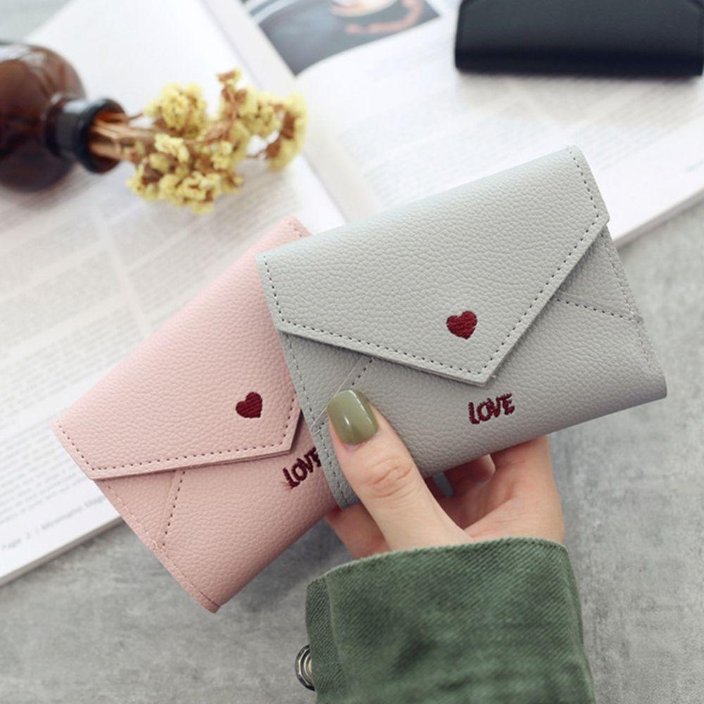 Ví Da PU Đựng Tiền / Thẻ Cỡ Nhỏ Thiết Kế Dễ Thương Cho Nữ
