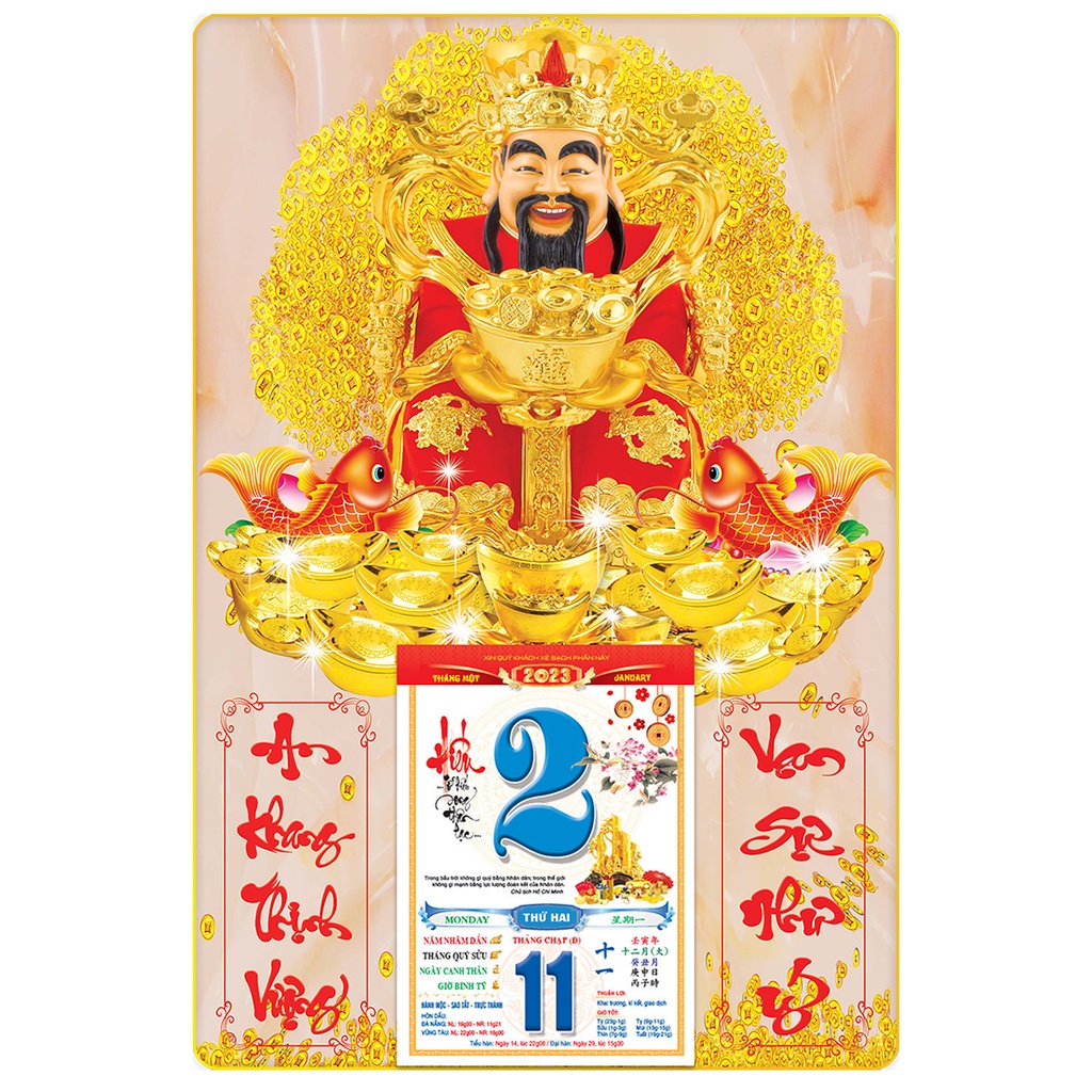 Lịch bloc 2024, lịch bìa bloc 20x30cm, 17x24cm, 15x21cm - Bìa dày 9mm, bọc viền vàng