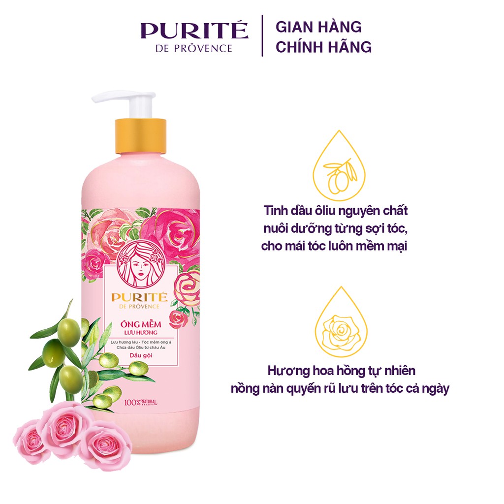 Dầu Gội Purité Óng Mềm Lưu hương 600ml