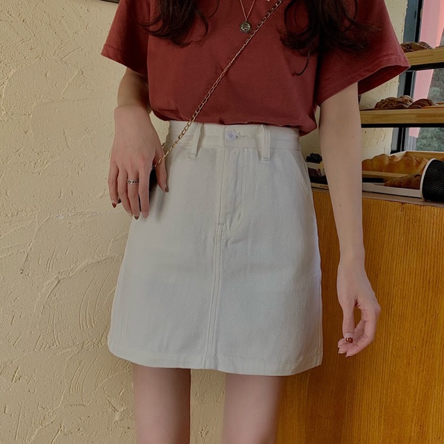 [Có sẵn + ảnh thật] Chân váy chữ A basic nhiều màu | BigBuy360 - bigbuy360.vn