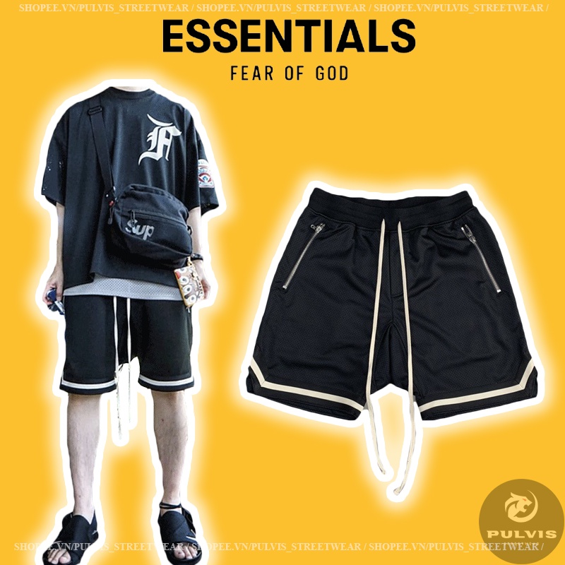 ⚡️[BEST QUALITY] - Quần Short FOG Fear Of God Fith Collection Basketball Mesh Short Black, Quần đùi lưới FOG