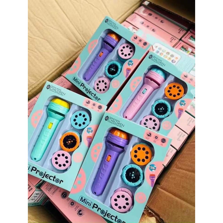 Đèn Pin chiếu 80 hình 2in1 sinh động khác nhau cho bé có hộp, bảo hành 1 đổi 1