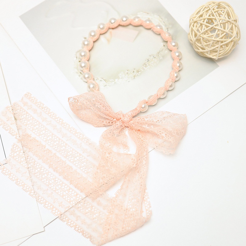 Băng Đô Nơ Đính Ngọc Trai Xinh Xắn Theo Phong Cách Hàn Quốc Dành Cho Bé Gái