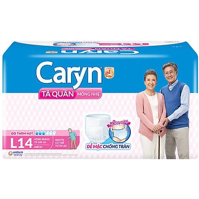 Tã quần Caryn size L 14 miếng