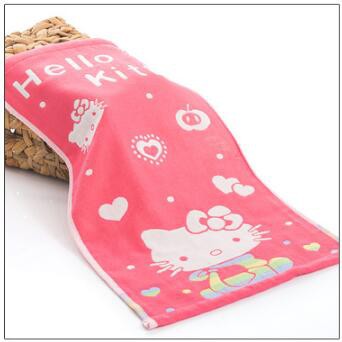 Khăn Tắm Cotton Họa Tiết Hello Kitty Dễ Thương Cho Người Lớn Và Trẻ Em
