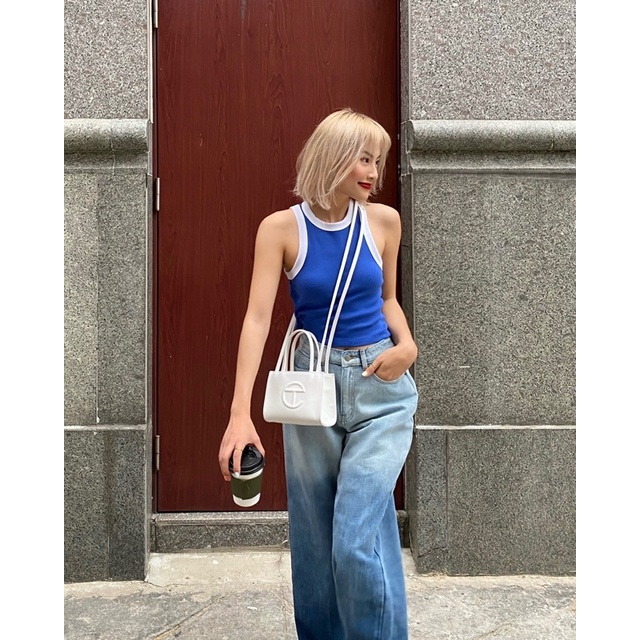 Áo croptop cổ tròn 4 chiều co giãn thun gân tăm MIEU - JJN05