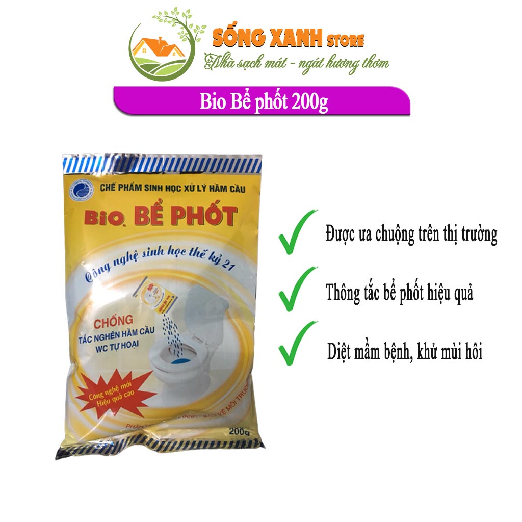 Bột thông tắc bể phốt, bột thông bể phốt bio 200g