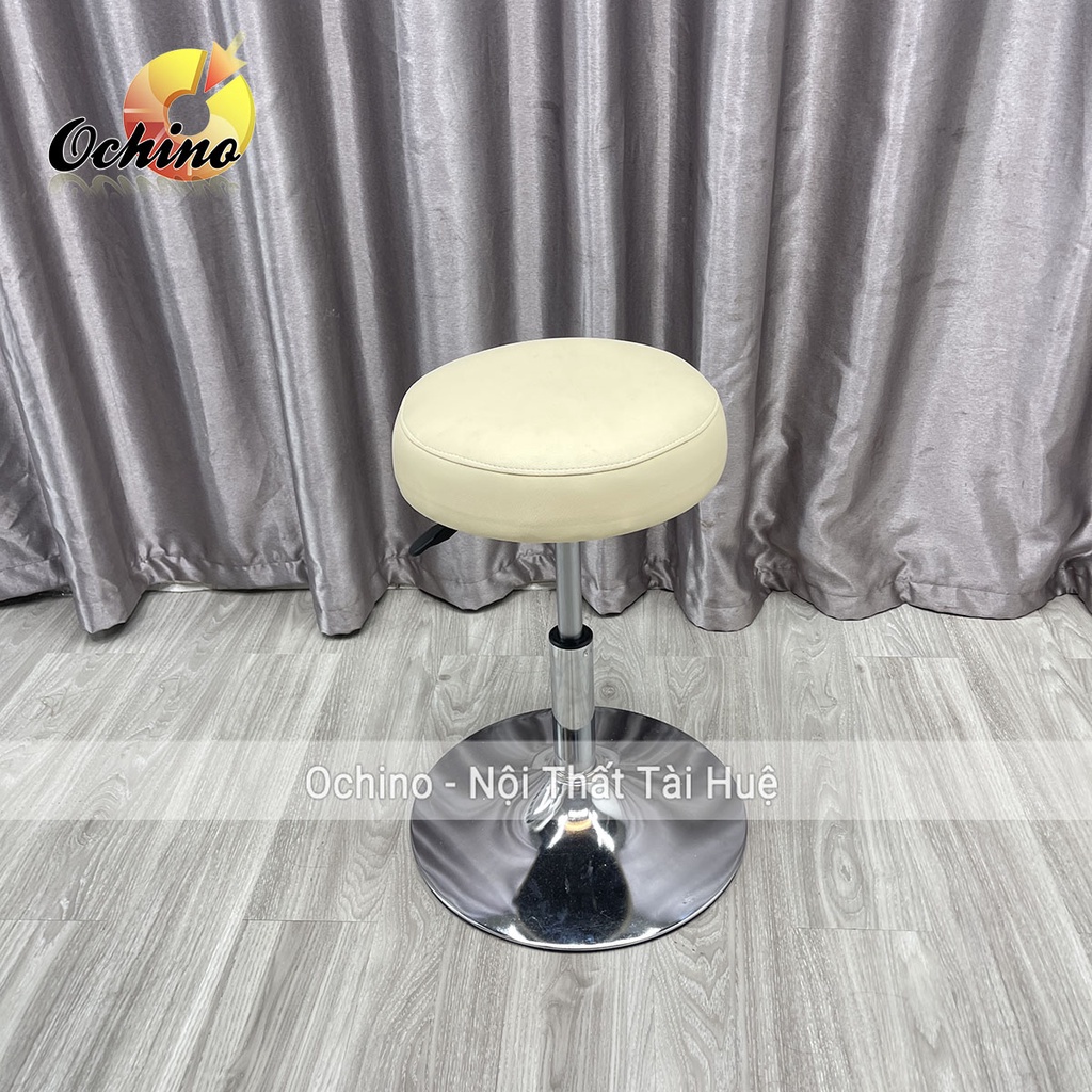 Ghế Xoay Làm Việc Văn Phòng, Ghế Makeup Cá Nhân Bọc Da Tròn Múi (Có Sẵn)