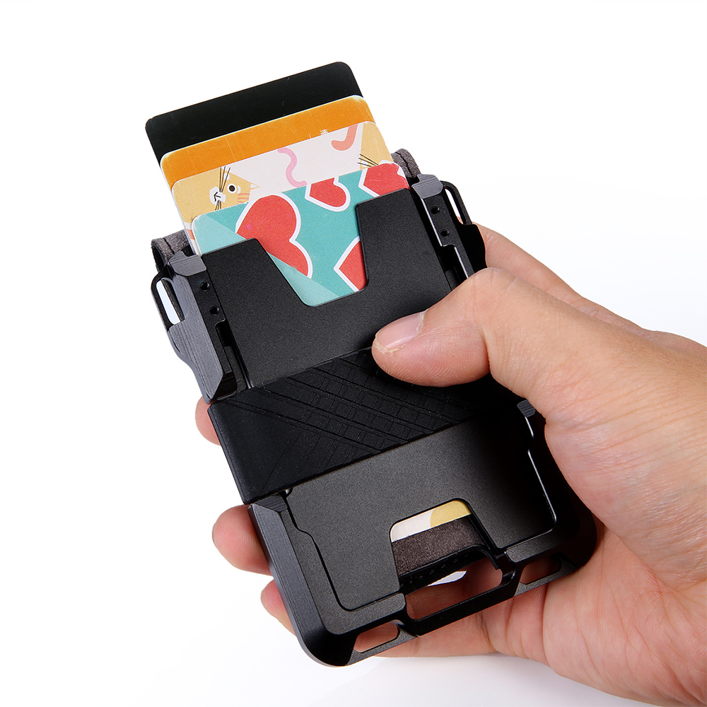Ví Đựng Thẻ Tín Dụng RFID Bằng Nhôm Dạng Gập Chống Trộm 2020 Cho Nam Ốp