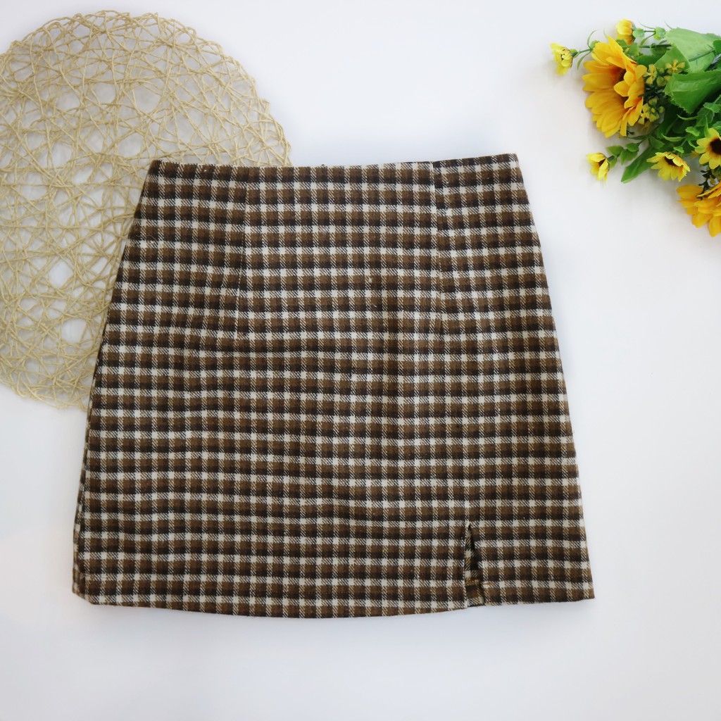 Chân Váy Nữ Dạ Ngắn Xẻ SILBER | BigBuy360 - bigbuy360.vn