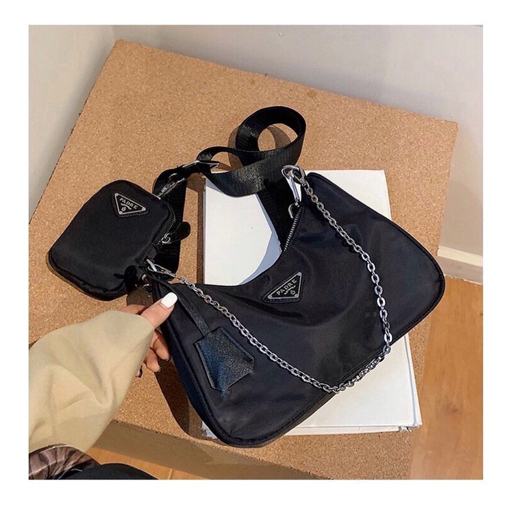 Túi đeo chéo dù PRa phong cách trẻ trung cá tính tặng kèm ví