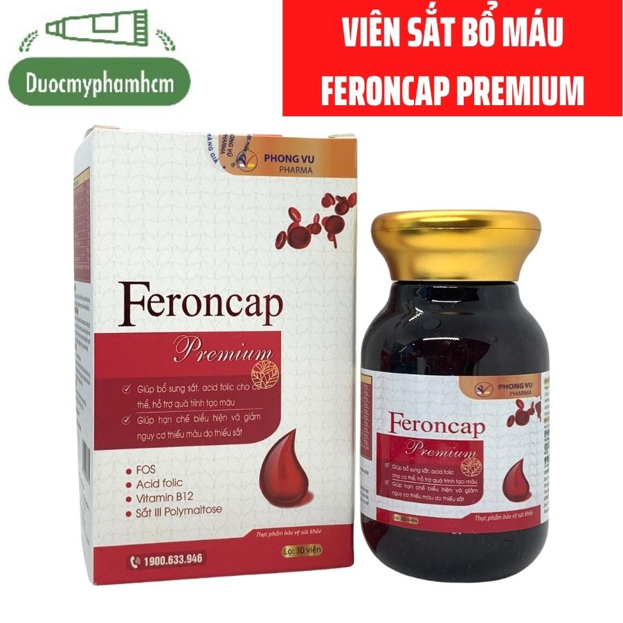Viên Sắt Bổ Máu, Tái Tạo Máu FERONCAP Premium Phong Vũ Pharma, Lọ 30 viên