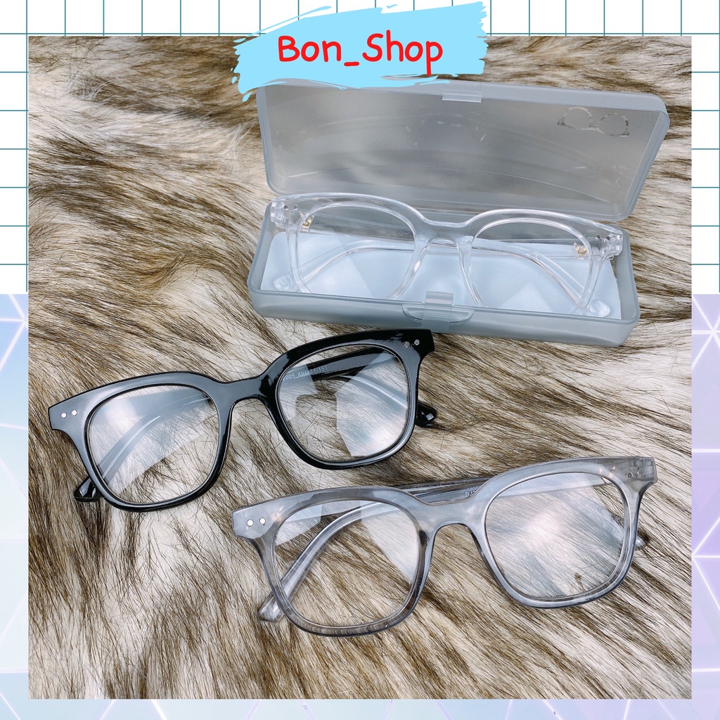 Mắt kính nam nữ giả cận chữ V siêu xinh phong cách Hàn Quốc _ Bon Shop