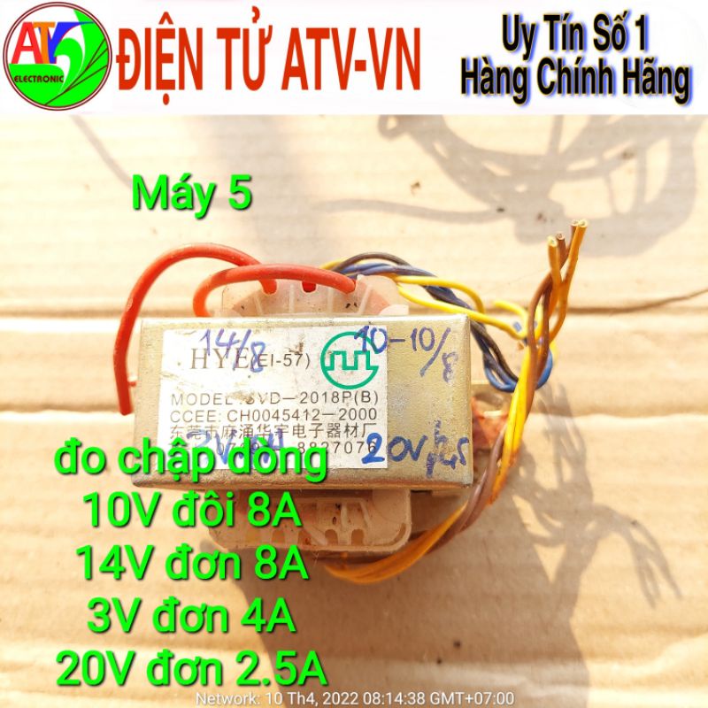 biến áp nhiều đầu ra 3V 5V 6V 8V 10V 12V 18V 22V độc lập nhau