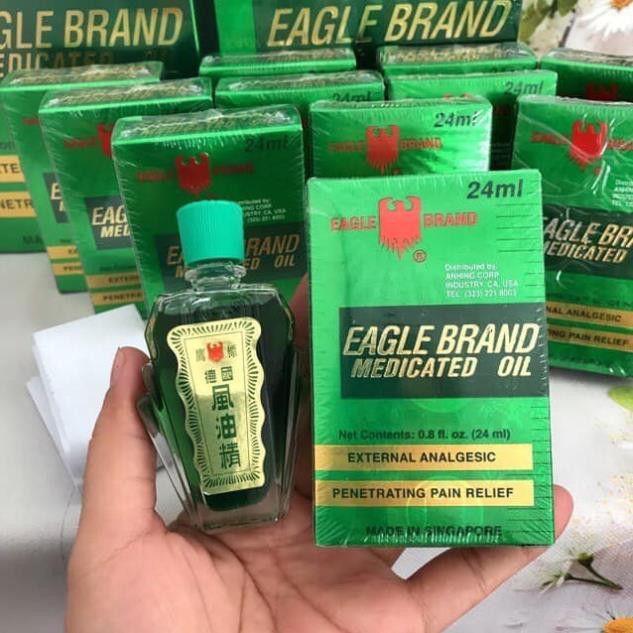 (combo lốc 12 chai) Dầu Gió Nước Xanh 2 Nắp SingaPore