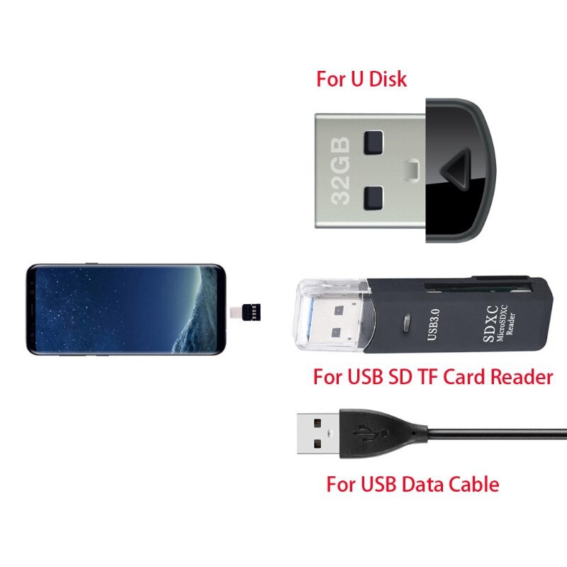 Đầu Chuyển Đổi Type C Sang Usb Otg Cho Ổ Đĩa Flash S8 Note8 Android Phone Hyq