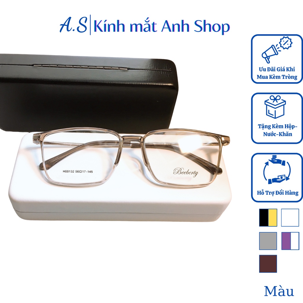 Gọng kính chủ nhật thời trang nam nữ chất liệu nhựa dẻo kết hợp kim loại 00132