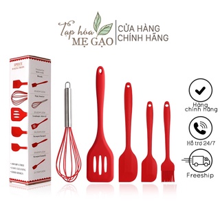 Set 5 dụng cụ nhà bếp, làm bánh silicon cao cấp