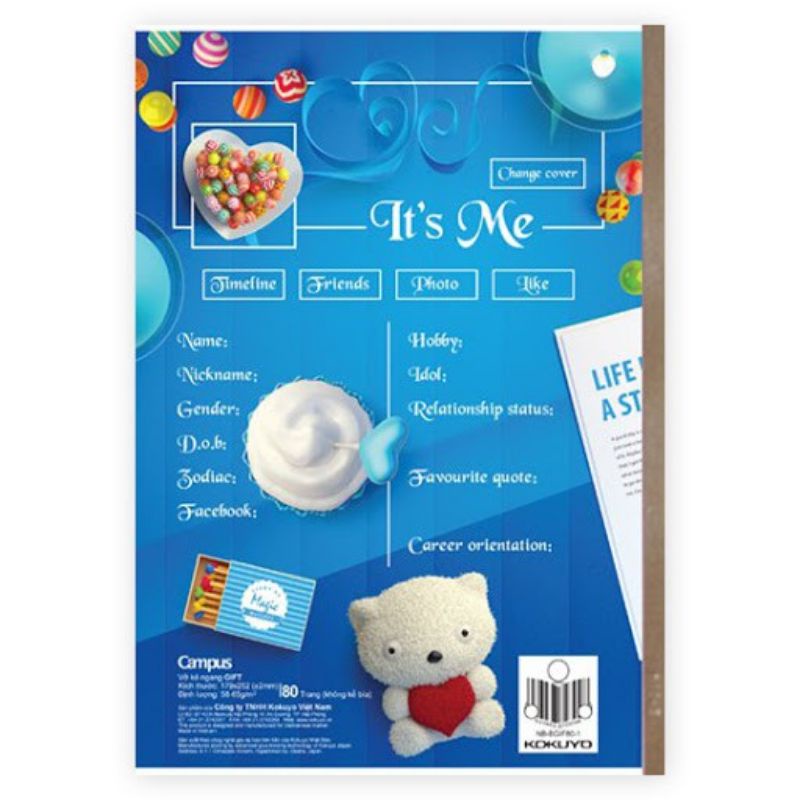Combo 10 cuốn vở kẻ ngang Campus GIFT 80 trang - BGIF80