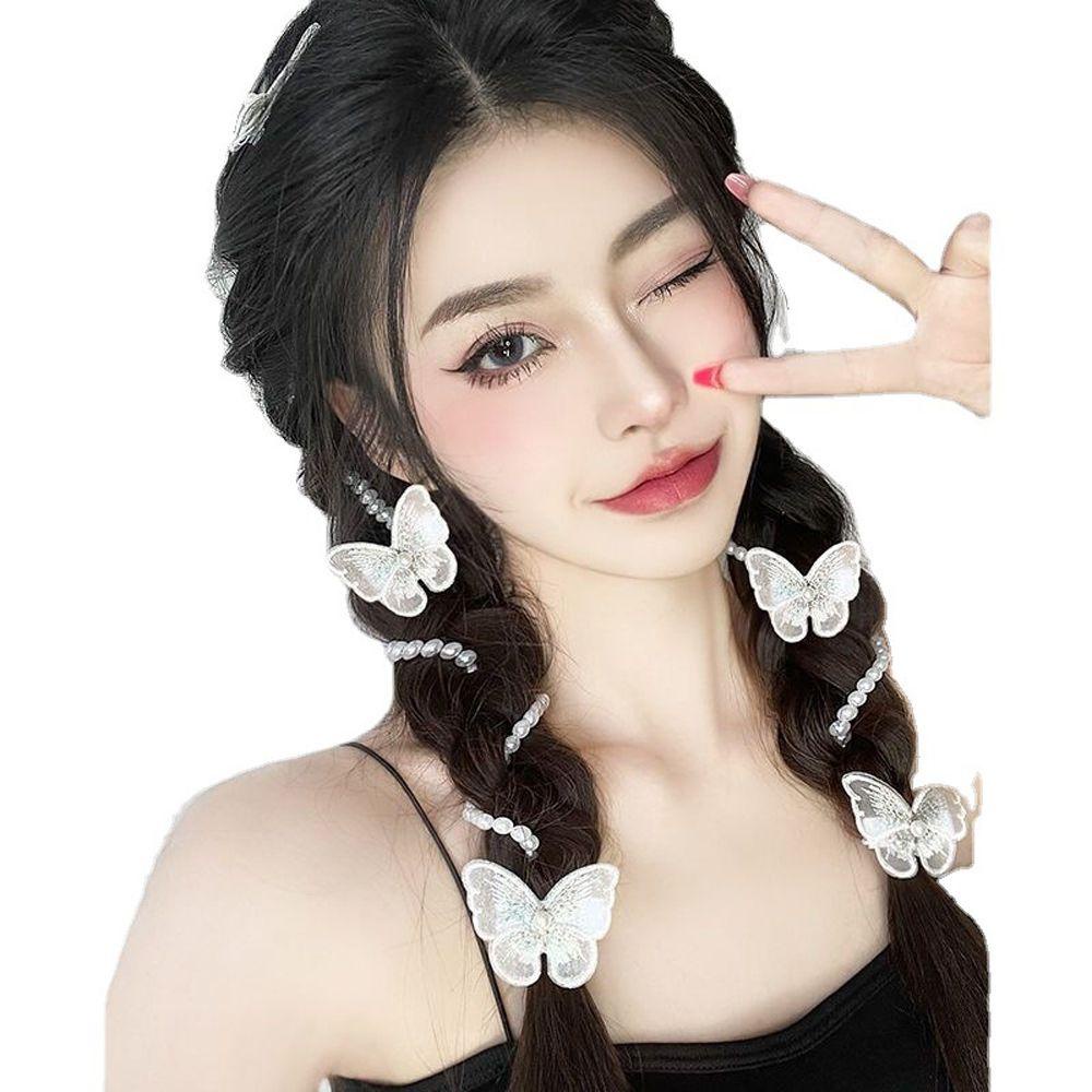 Vanes1 Tóc Giả Thắt Bím Xương Cá Phong Cách Công Chúa Ngọt Ngào