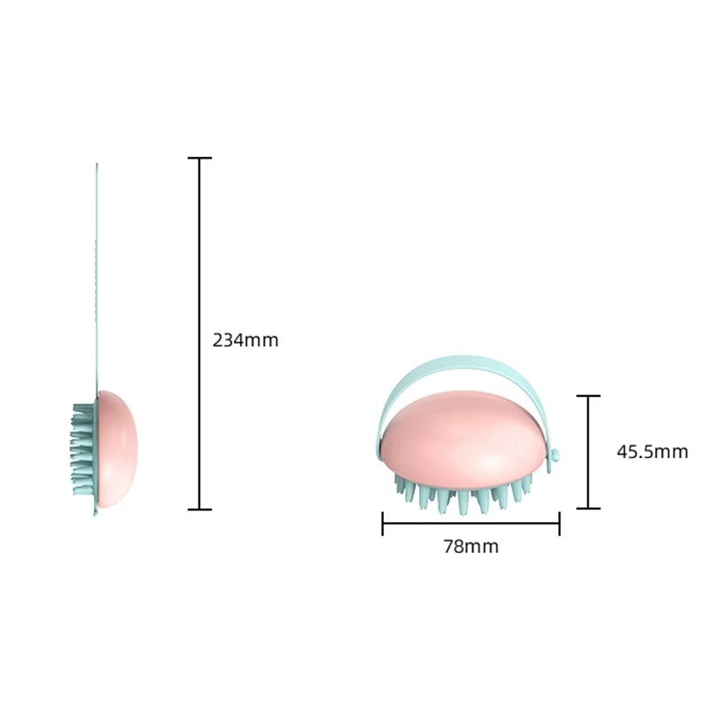 [Hàng mới về] Lược silicon nhỏ gọn dùng khô và ướt hỗ trợ gội đầu và mát xa da đầu thoải mái khi tắm