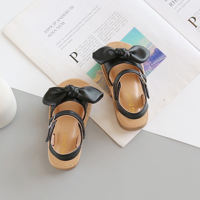 Dép Sandal Cho Bé Gái - Giày Sandal Thắt Nơ, Da Siêu Mềm Cho Bé Từ 1-6 Tuổi M005