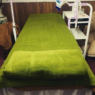 Khăn trải giường spa 90*180cm (xanh rêu)