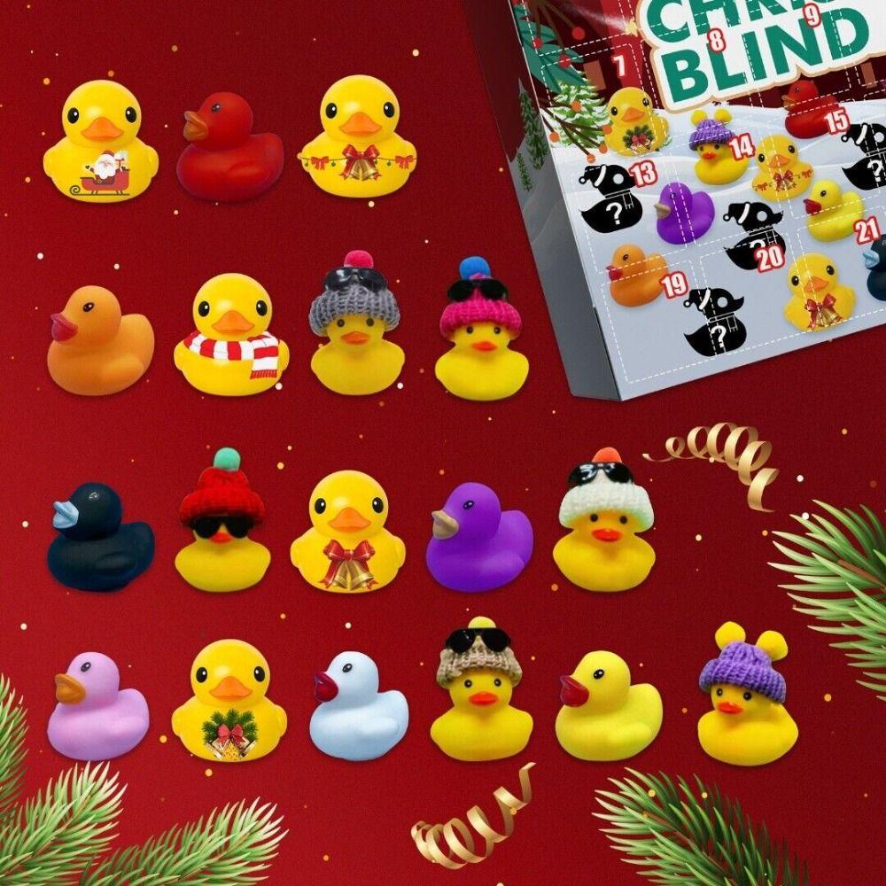 Set 24 Vịt Cao Su Trang Trí Giáng Sinh Năm Mới