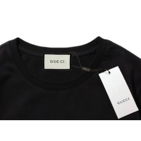 Áo thun cotton tay ngắn in họa tiết chữ Gucci thời trang dành cho nam và nữ