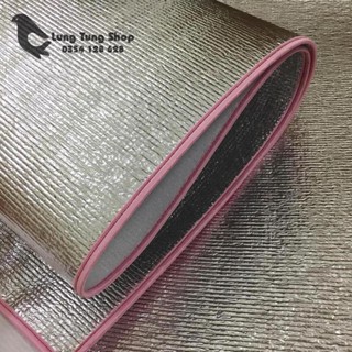 [ Dày 3.5mm - viền hồng ] Chiếu ngủ trưa văn phòng cá nhân màu hồng