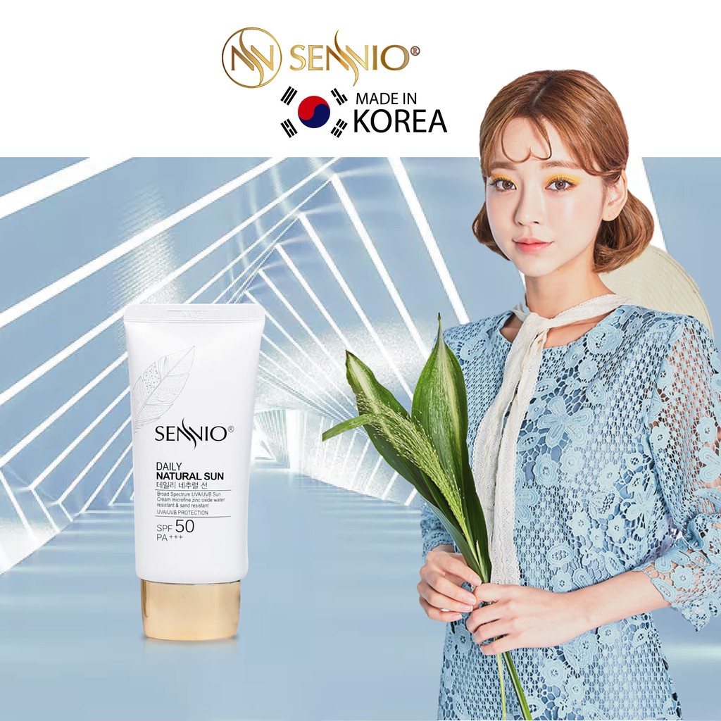 Kem Chống Nắng Dưỡng Trắng Da Kiềm Dầu Sennio - Made in Korea