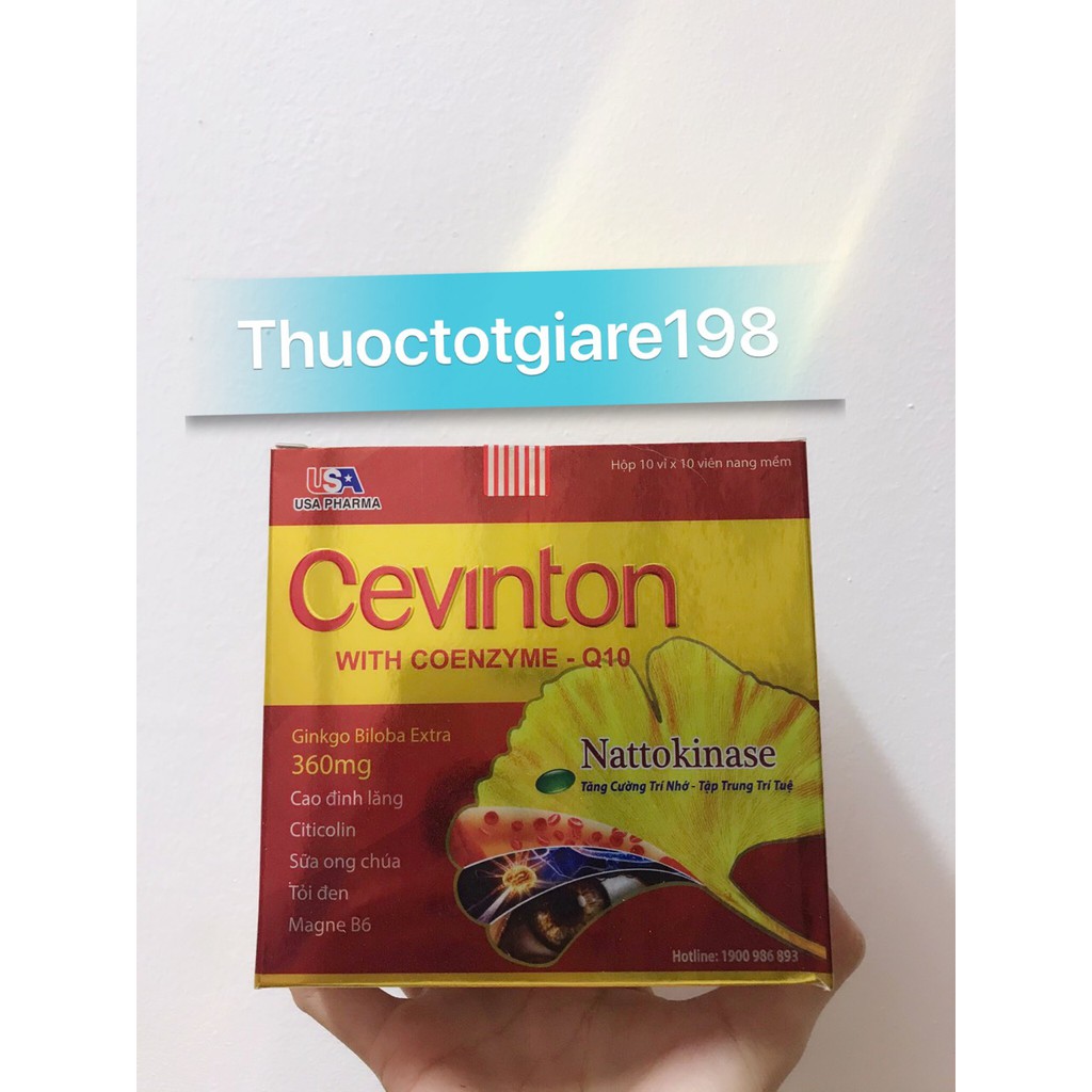 Hoạt huyết dưỡng não Cevinton giảm đau đầu chóng mặt (hộp 100viên )