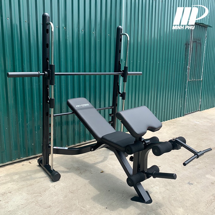 Ghế Tập Tạ Đa Năng Power Rack M-222P Với Nhiều Bài Tập Như Đẩy Ngực, Gập Bụng, Tập Gánh Tạ, Móc Chân,...