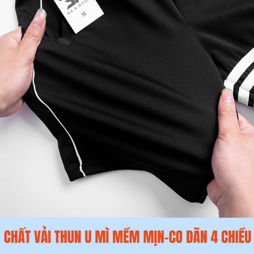 Quần đùi nam,quần thể thao nam chất vải u mì co dãn 4 chiều