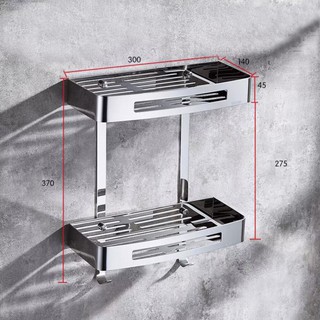 KỆ GÓC 2 tầng bằng inox 304 đựng gia vị, sữa tắm, dầu gội trong nhà bếp, nhà tắm,...bền chắc, giá rẻ