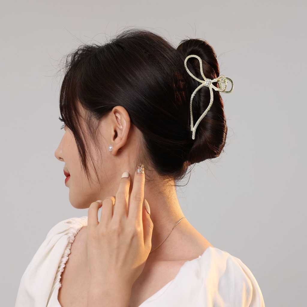Kẹp tóc nữ đính ngọc trai nhân tạo trang sức hàn quốc