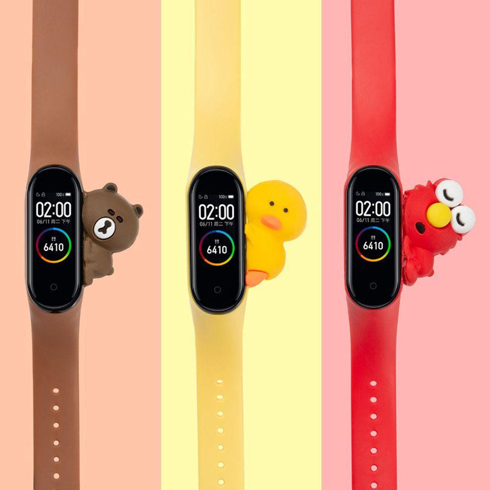 Ốp Bảo Vệ Đồng Hồ Thông Minh Xiaomi M3 M4 Hình Mickey Winnie the Pooh