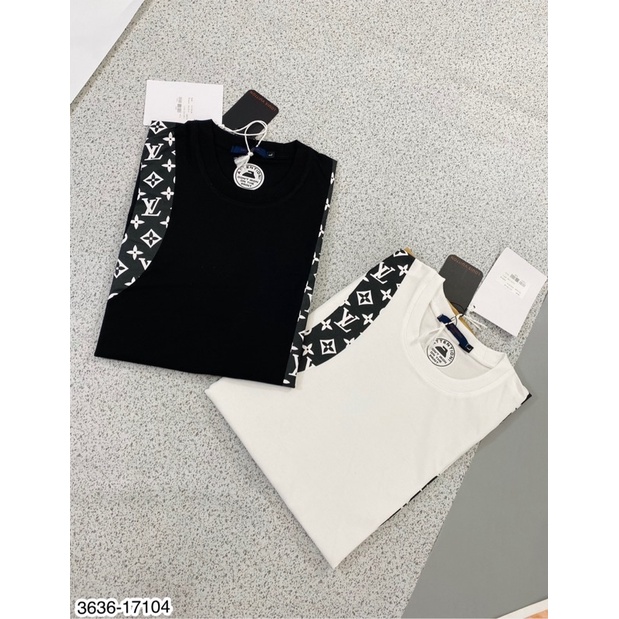Áo Phông Nam Hoạ Tiết LV - Áo Thun Phối Viền LV Siêu Đẹp Cho Nam | BigBuy360 - bigbuy360.vn