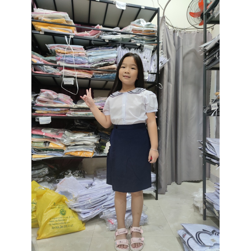 Chân váy học sinh - Quần học sinh giả váy cấp 1,2  - chất kaki lụa - Danangsale