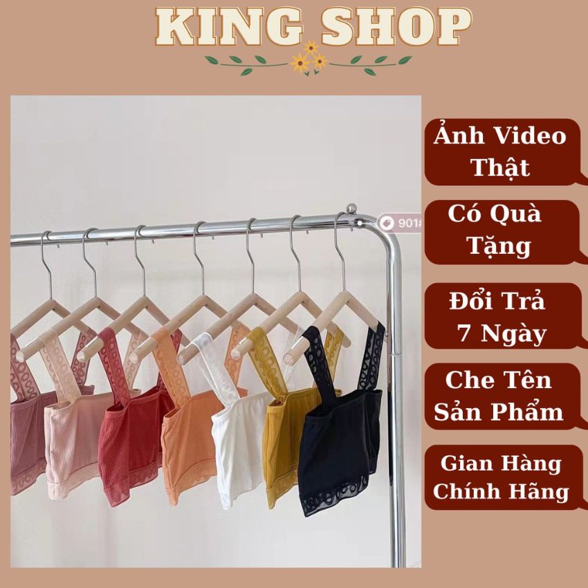 Áo bra nữ, bra 2 dây ren gân tăm, áo lót đệm mút ngực mỏng đẹp và dễ thương B901