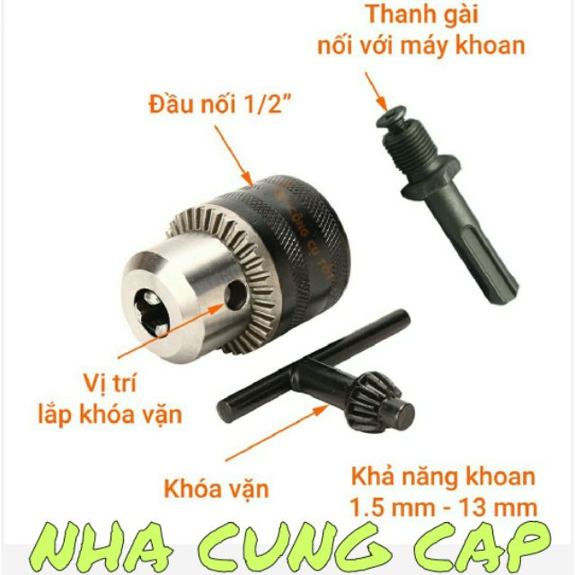 ĐẦU KHOAN 10MM, 13Mm