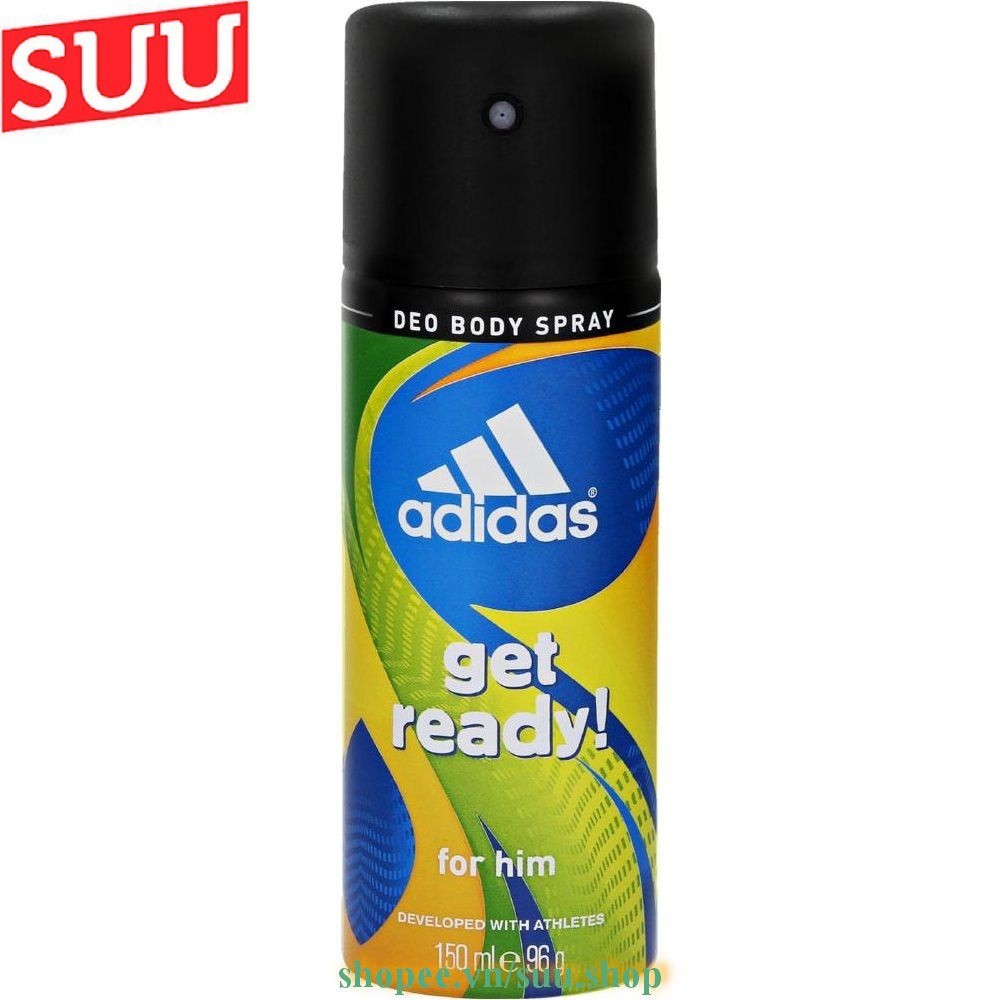 Xịt Khử Mùi Nam 150Ml Adidas Get Ready Chính Hãng.